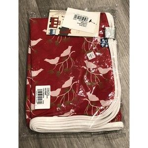 New Kickee Pants Baby Girl Swaddling Blanket Crimson Kissing Birds Swaddle Red